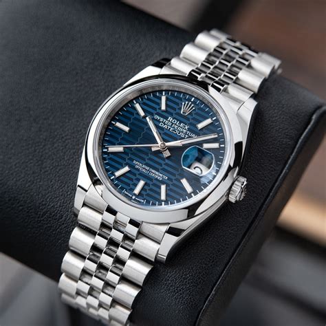 rolex datejust blue motif.